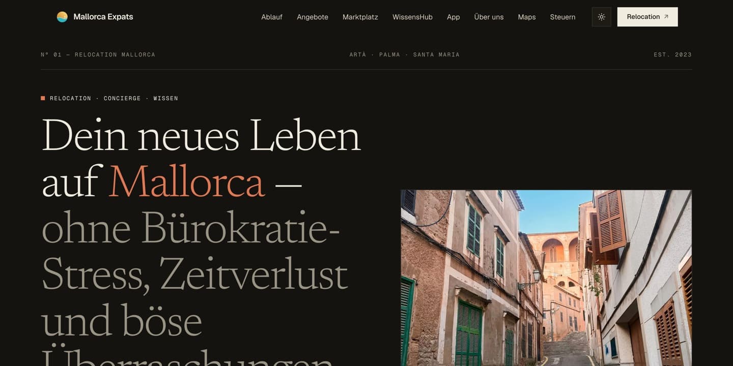 Hero der Webseite Mallorca Expats